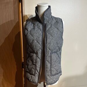 J. Crew Black and White Quilted Vest